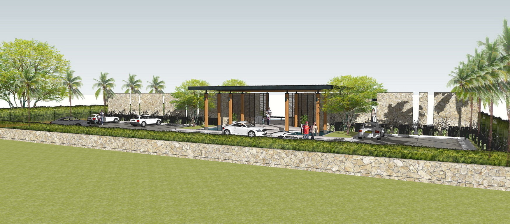 Entry building 3D model_4