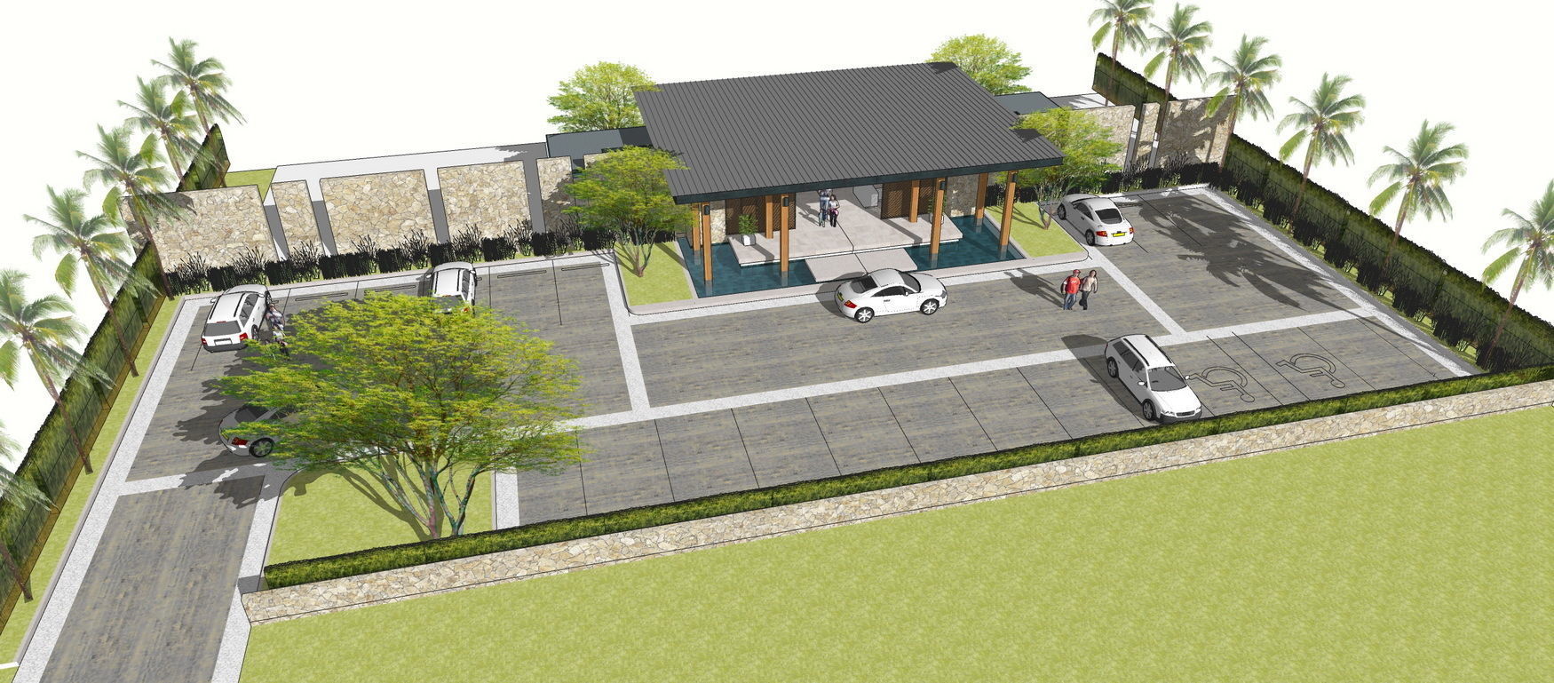 Entry building 3D model_6