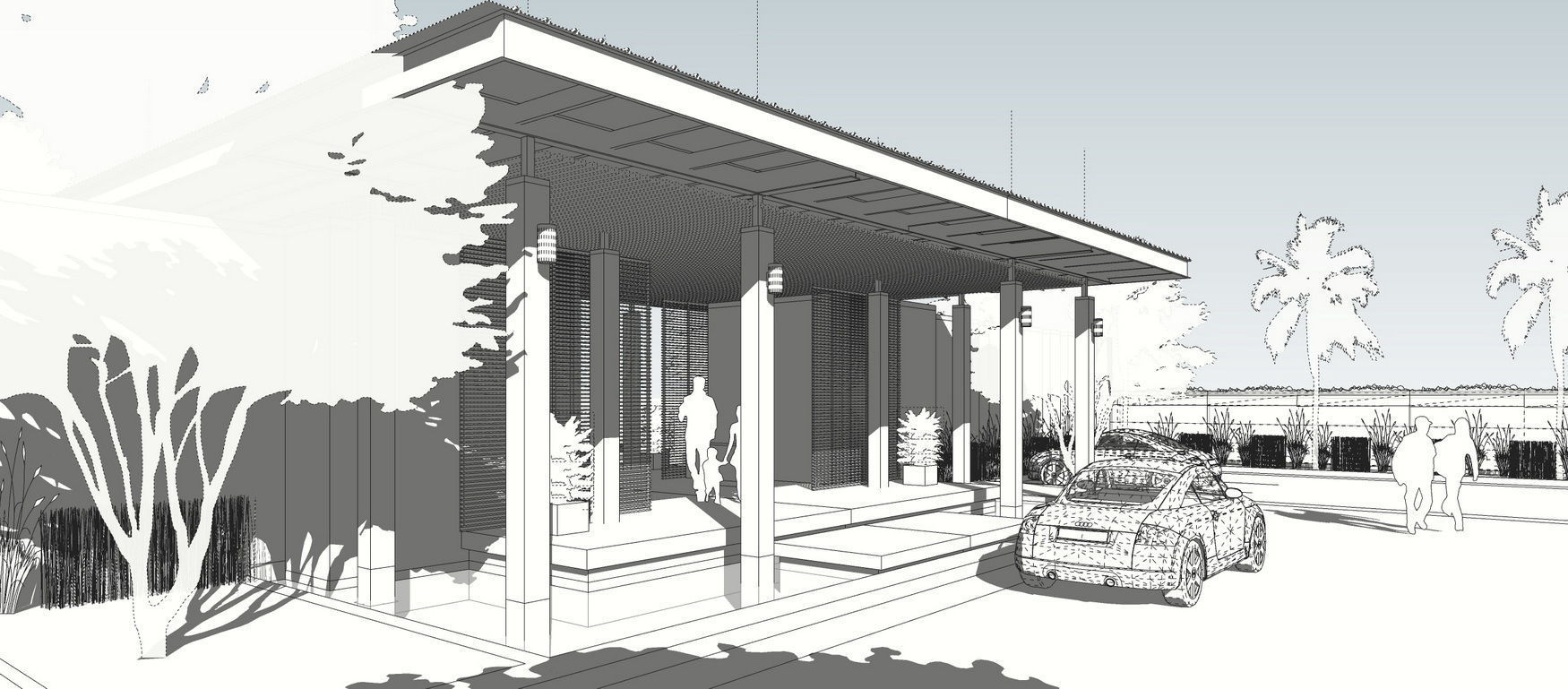 Entry building 3D model_1