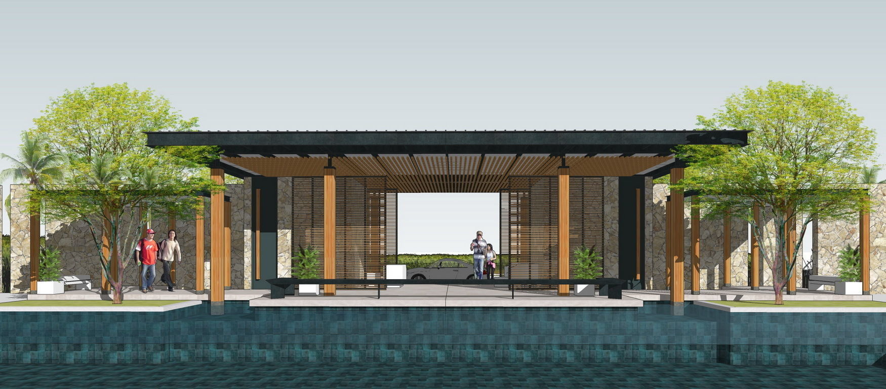 Entry building 3D model_5