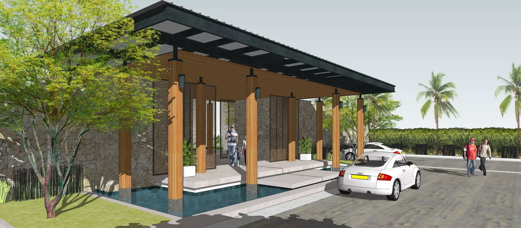 Entry building 3D model_0