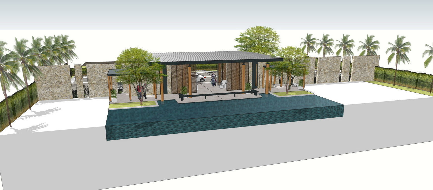 Entry building 3D model_7