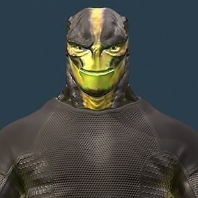 Alien Mercenary Low-poly 3D model