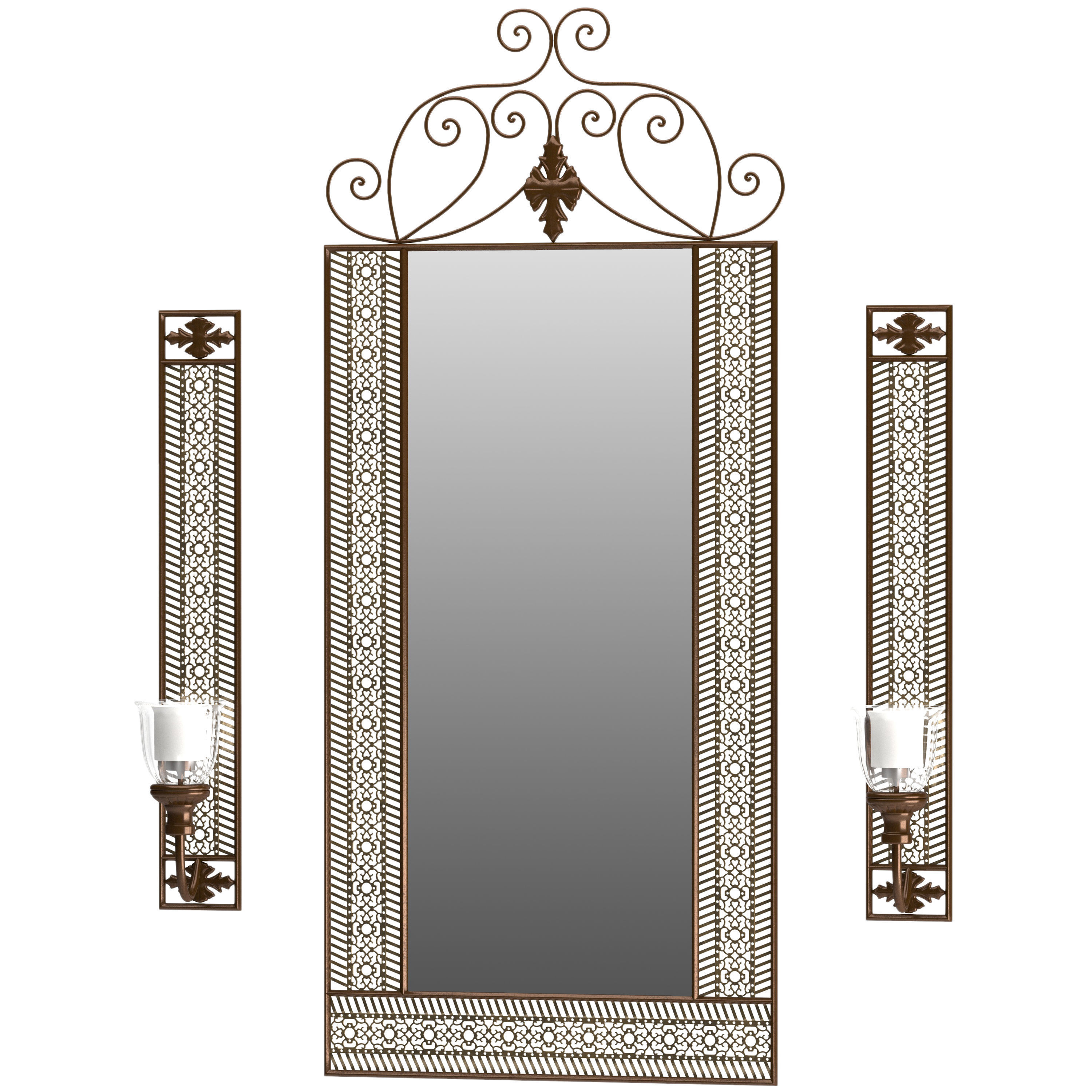 Furniture set 1 ornate mirror and console 3D model_2