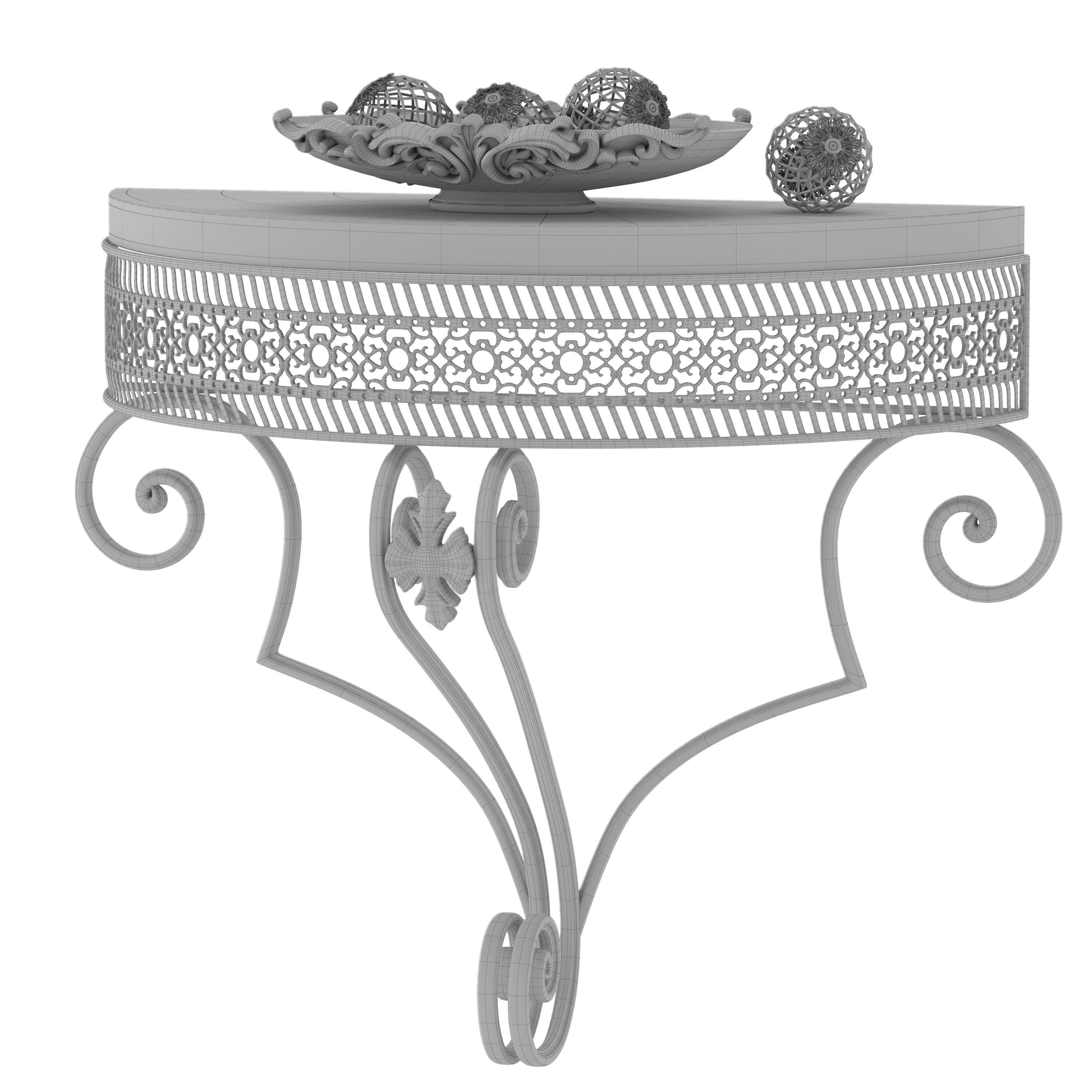 Furniture set 2 bathroom vanity with mirror and bowl 3D model_5