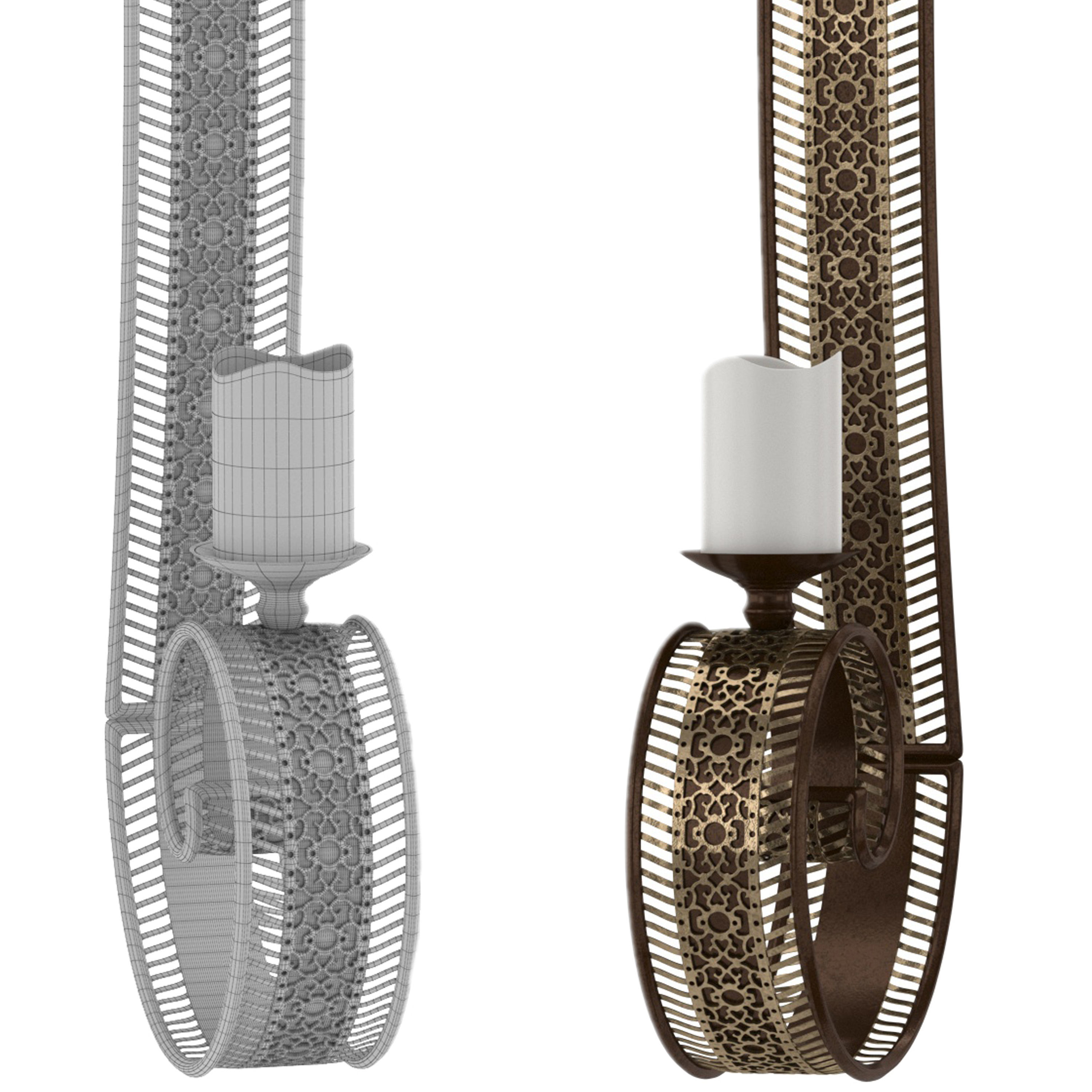 Furniture set 2 bathroom vanity with mirror and bowl 3D model_4