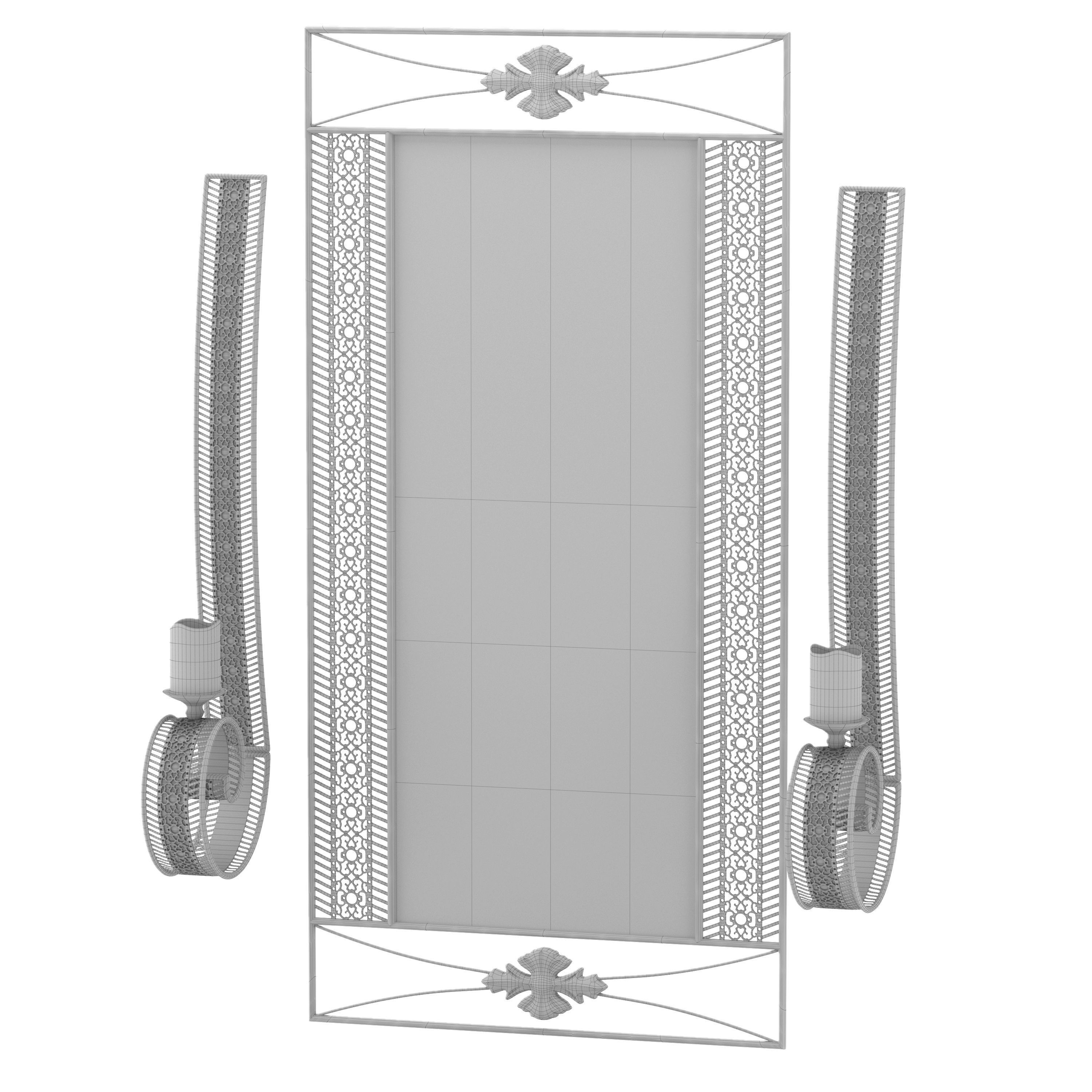 Furniture set 2 bathroom vanity with mirror and bowl 3D model_6