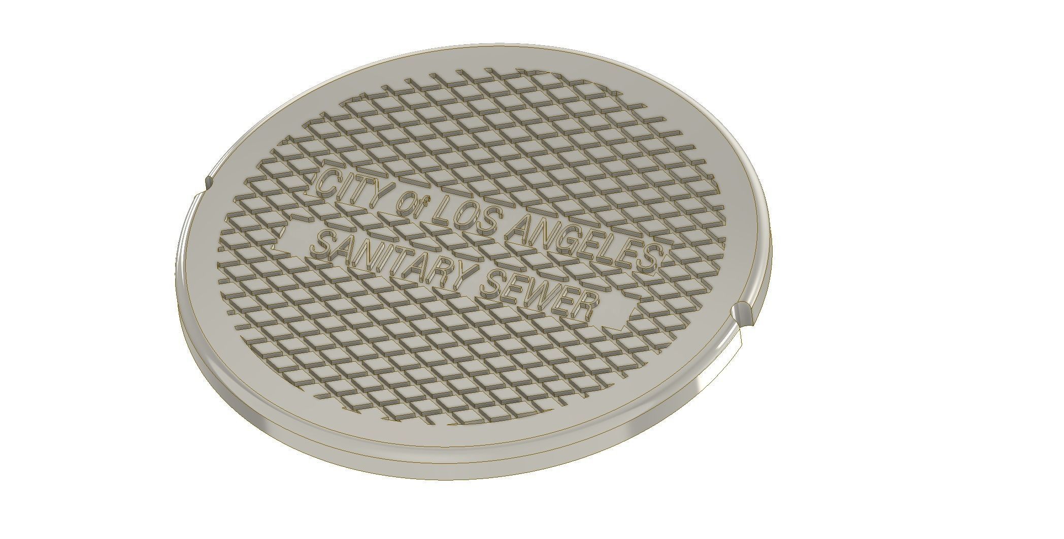 Drink coaster -Los Angeles cover 3D print model  3D print model_1