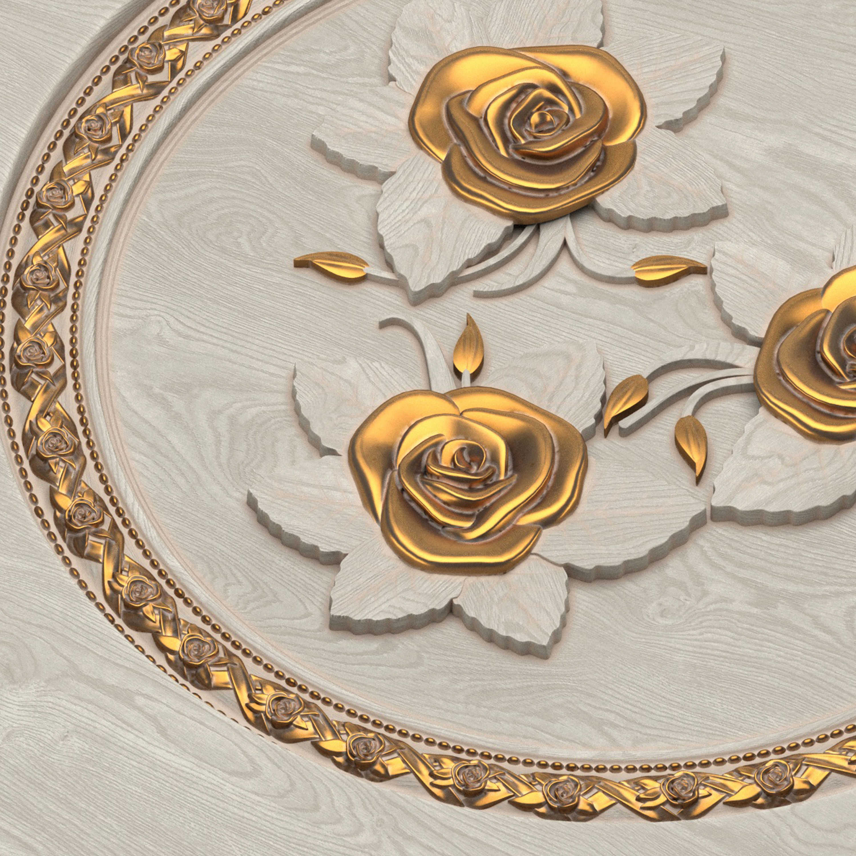 Roses table 3D model_3