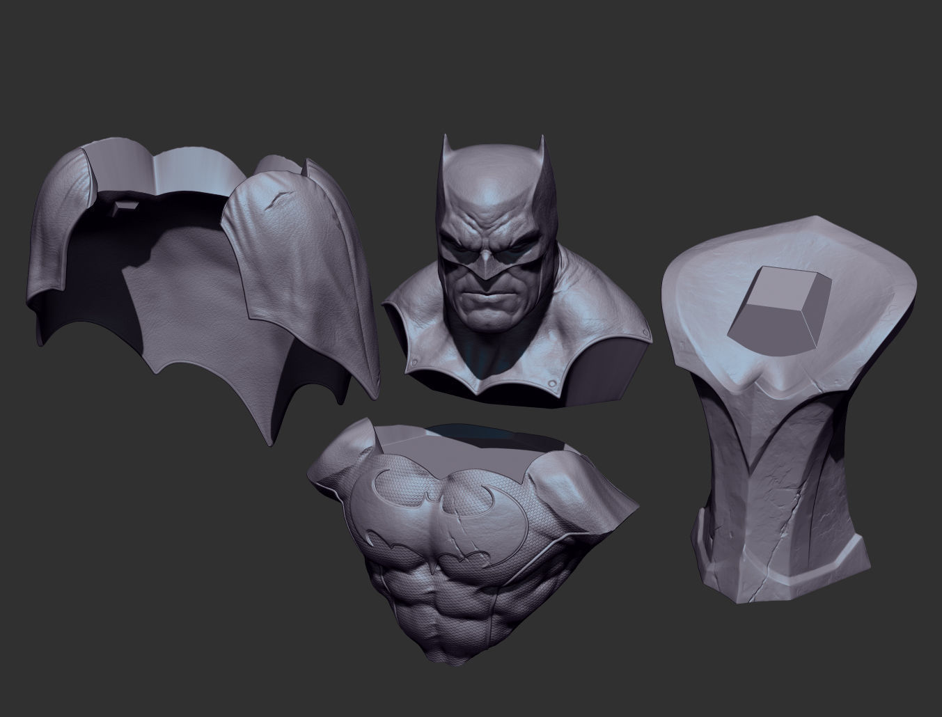 Batman Bust - 3D Printable Model 3D print model_9