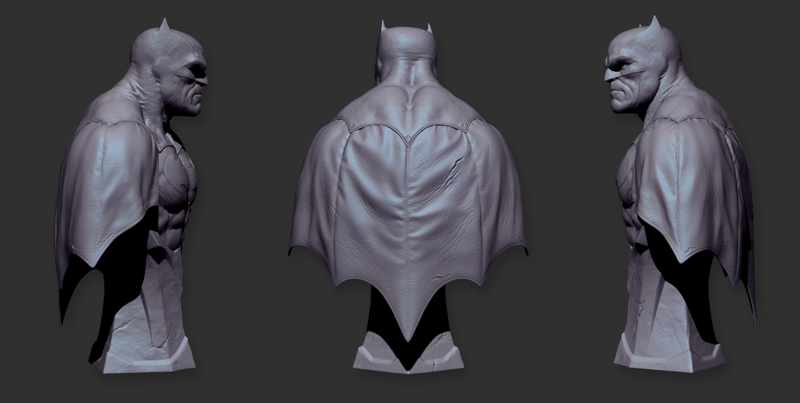 Batman Bust - 3D Printable Model 3D print model_8