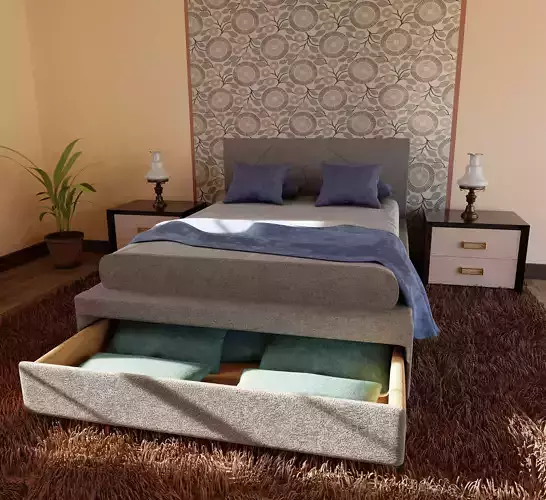 Bed Modern with storage 