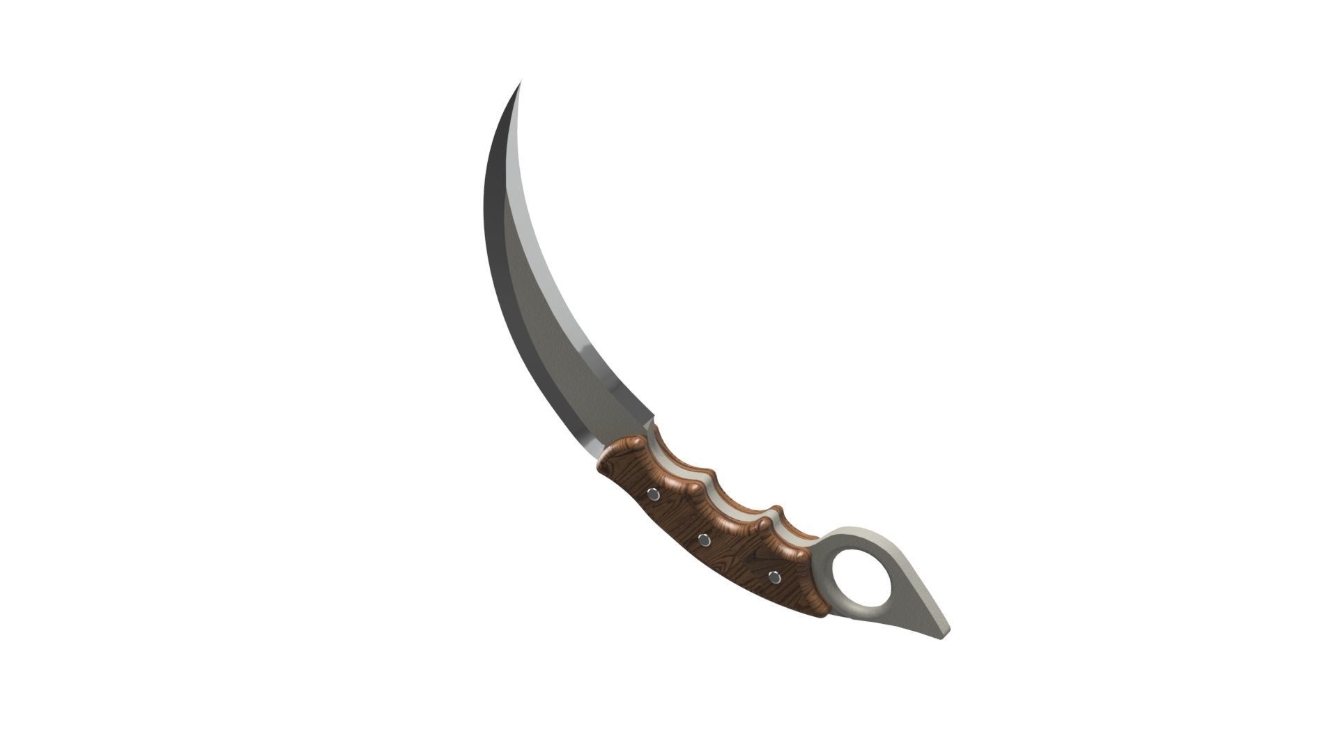 Hunting knife 01 3D model_1
