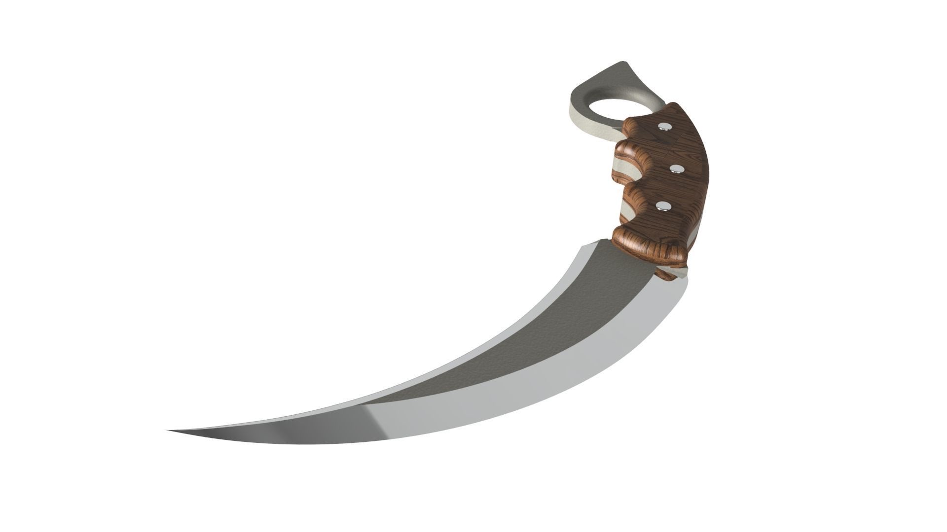 Hunting knife 01 3D model_2