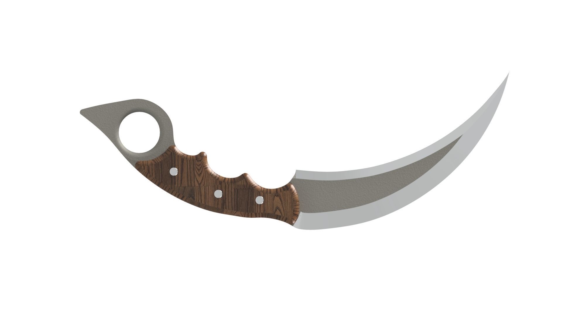 Hunting knife 01 3D model_4