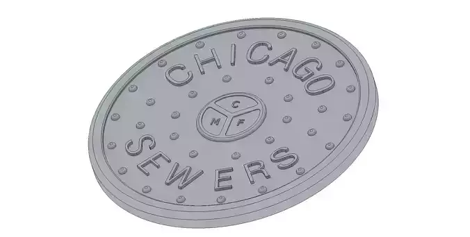 Drink coaster -Chicago cover 3D print model 3D print model