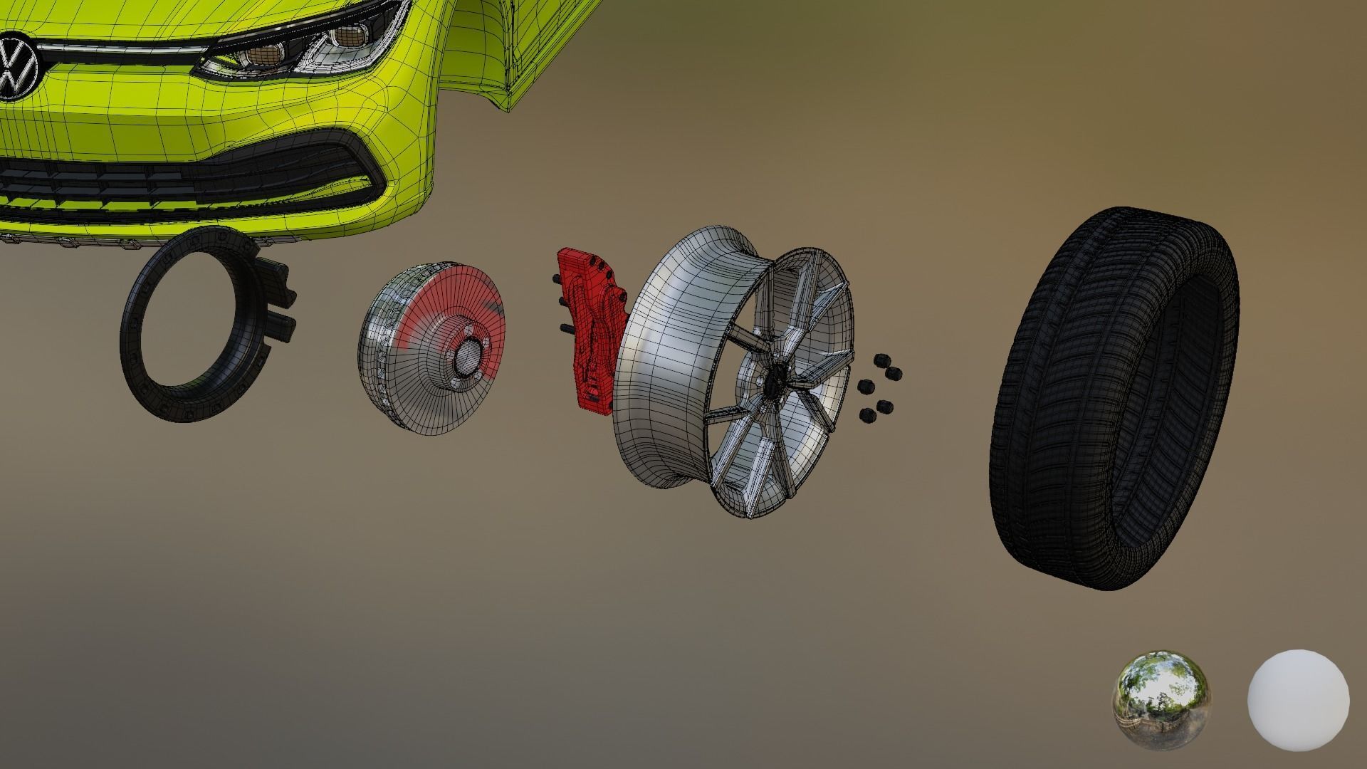 2021 VOLKSWAGEN GOLF 8 STYLE EDITION 3D model_9