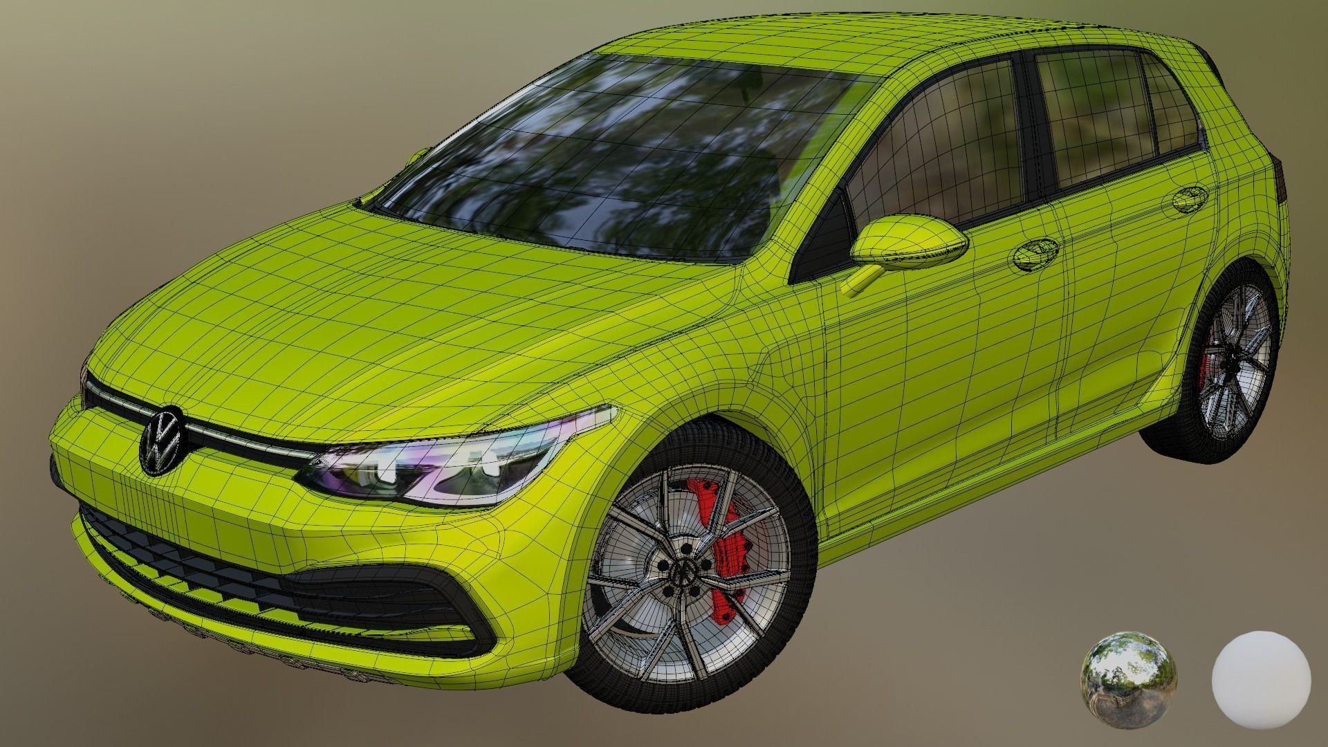 2021 VOLKSWAGEN GOLF 8 STYLE EDITION 3D model_4