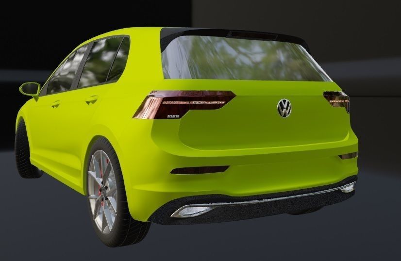 2021 VOLKSWAGEN GOLF 8 STYLE EDITION 3D model_2