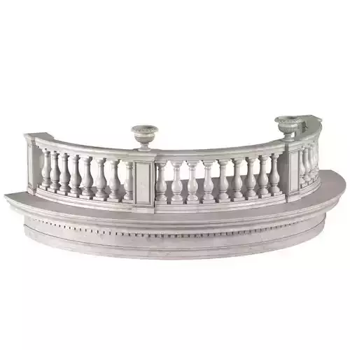 Classic Round balcony 3D model