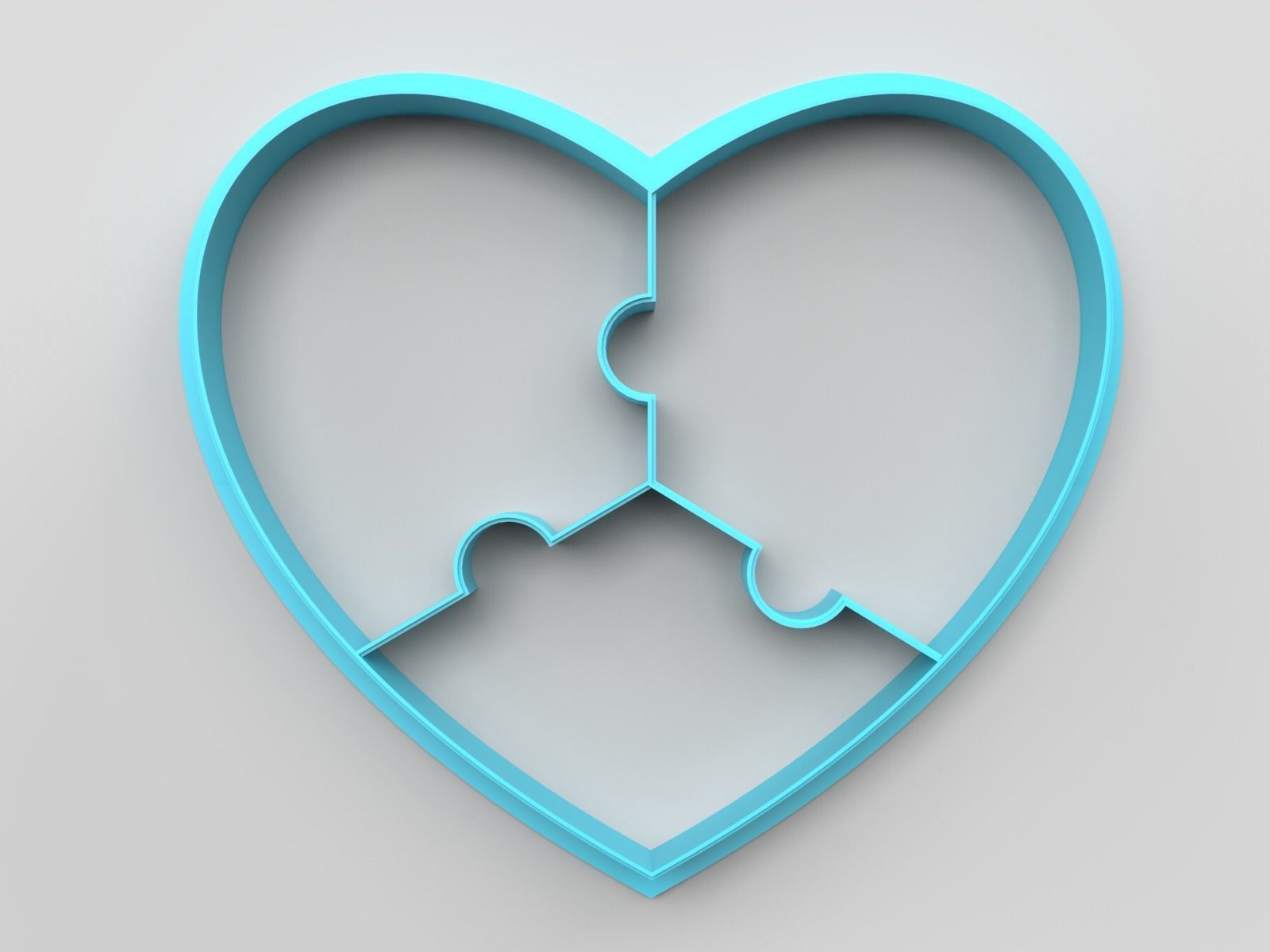 Cookie cutter - Heart 3D print model_1