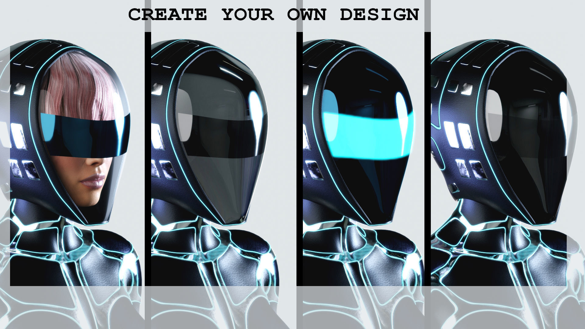 Woman with Sci-Fi Space Suit 3D model_8