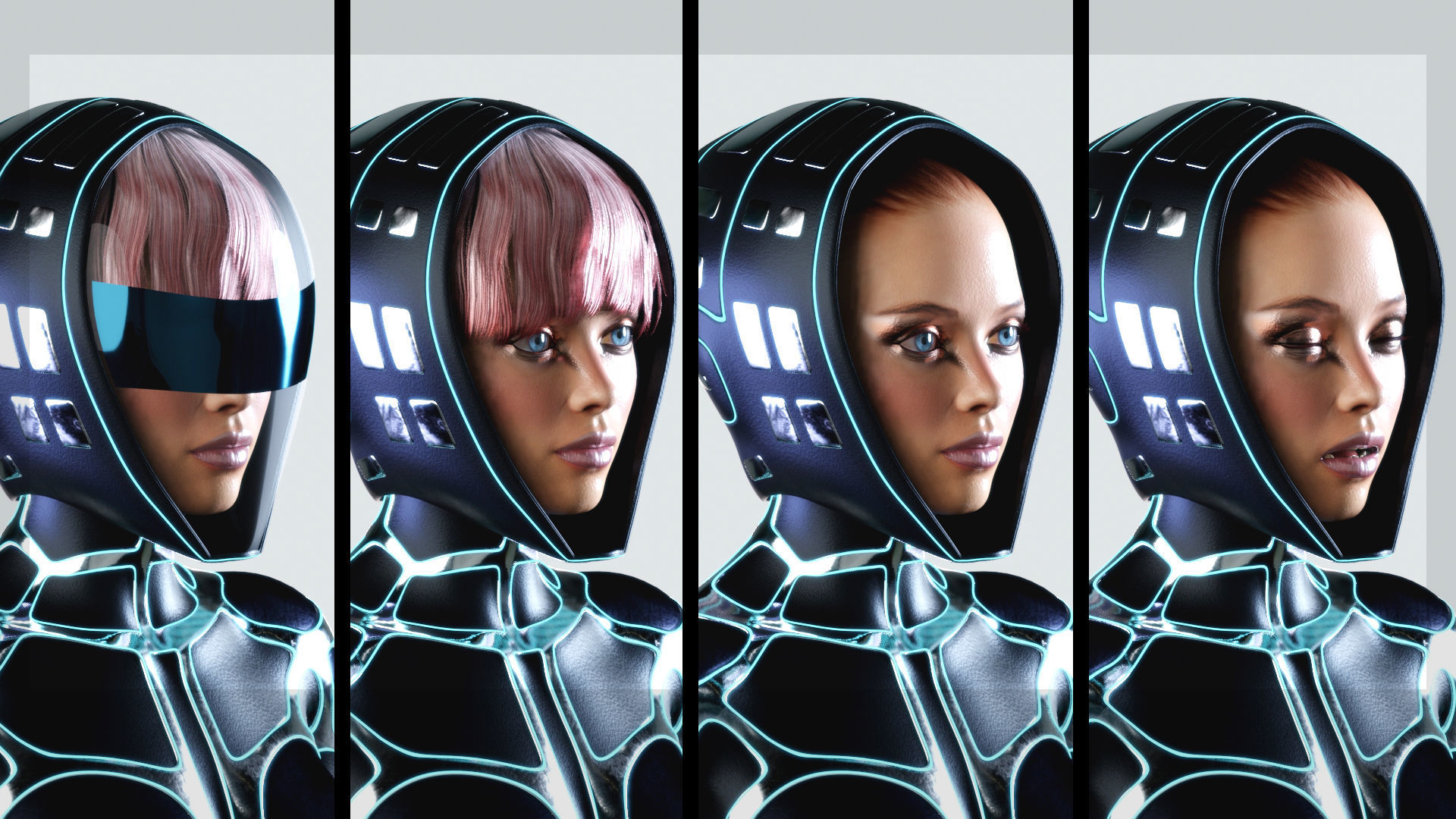 Woman with Sci-Fi Space Suit 3D model_7