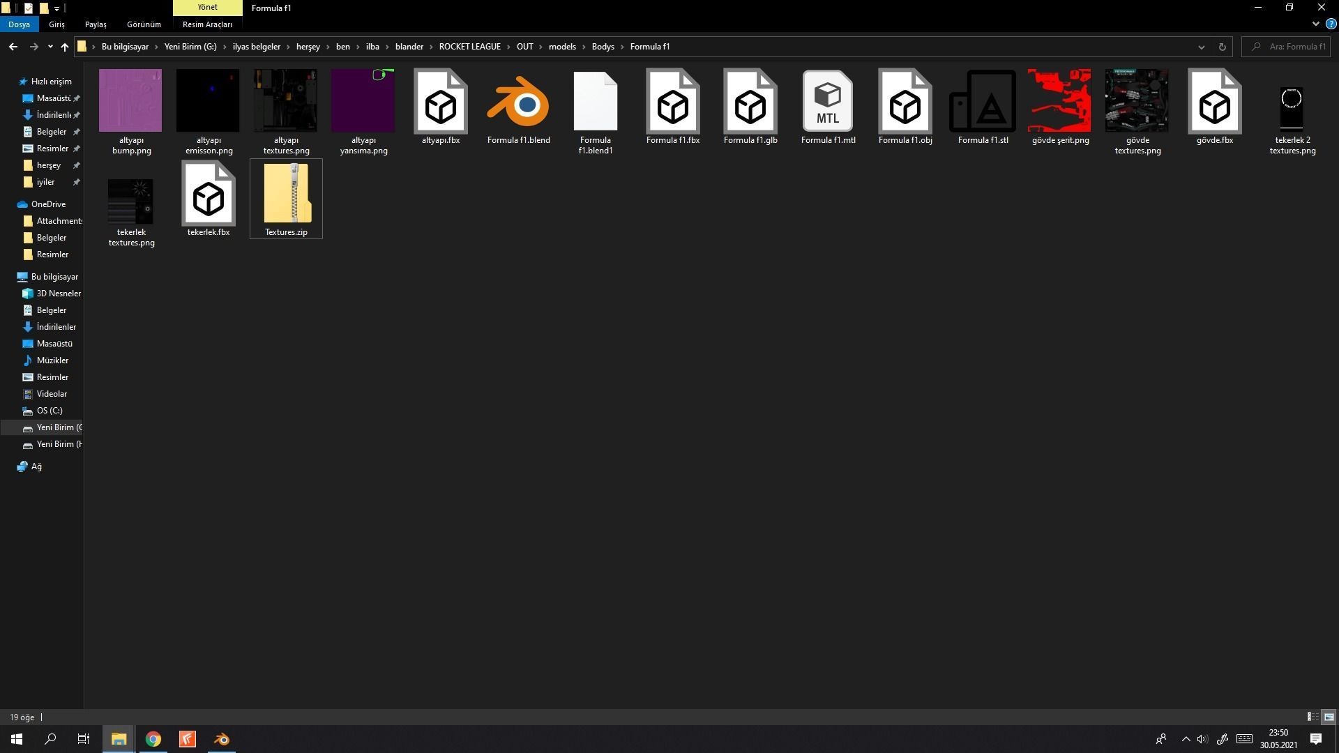 Blender Formula F1 model RIGGED Low-poly 3D model_13