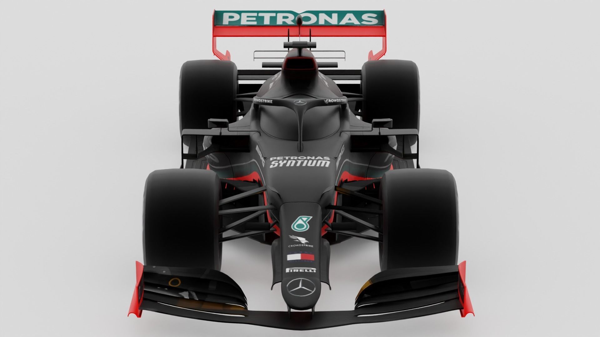 Blender Formula F1 model RIGGED Low-poly 3D model_3