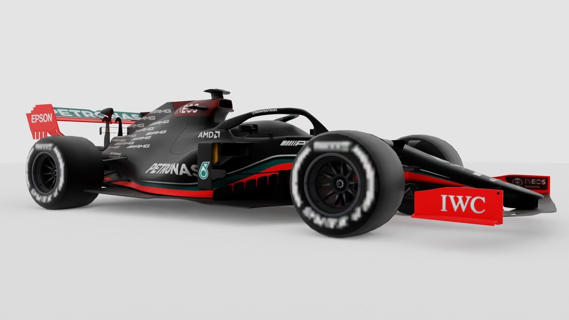 Blender Formula F1 model RIGGED Low-poly 3D model_4