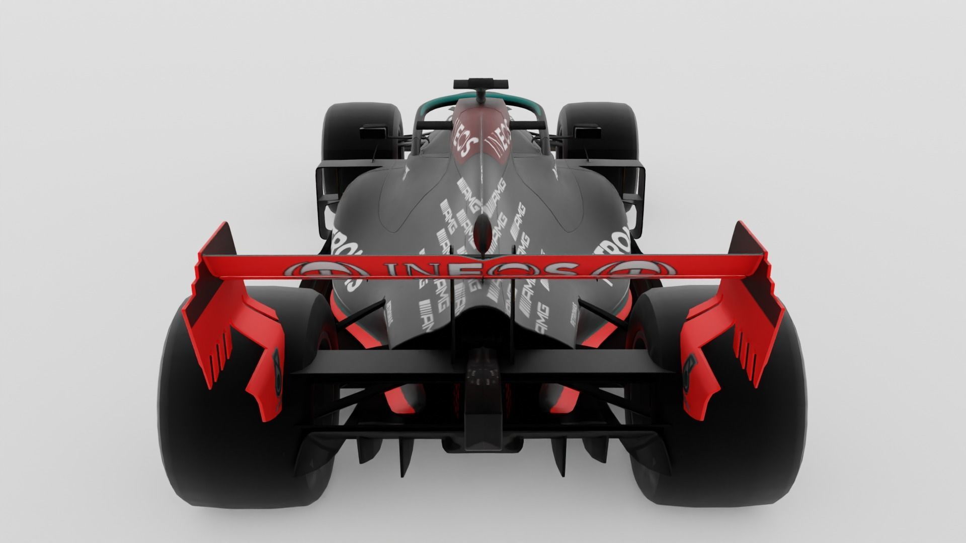 Blender Formula F1 model RIGGED Low-poly 3D model_6