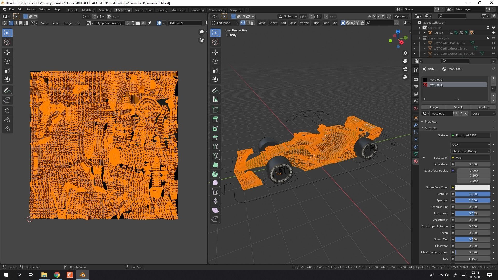 Blender Formula F1 model RIGGED Low-poly 3D model_12