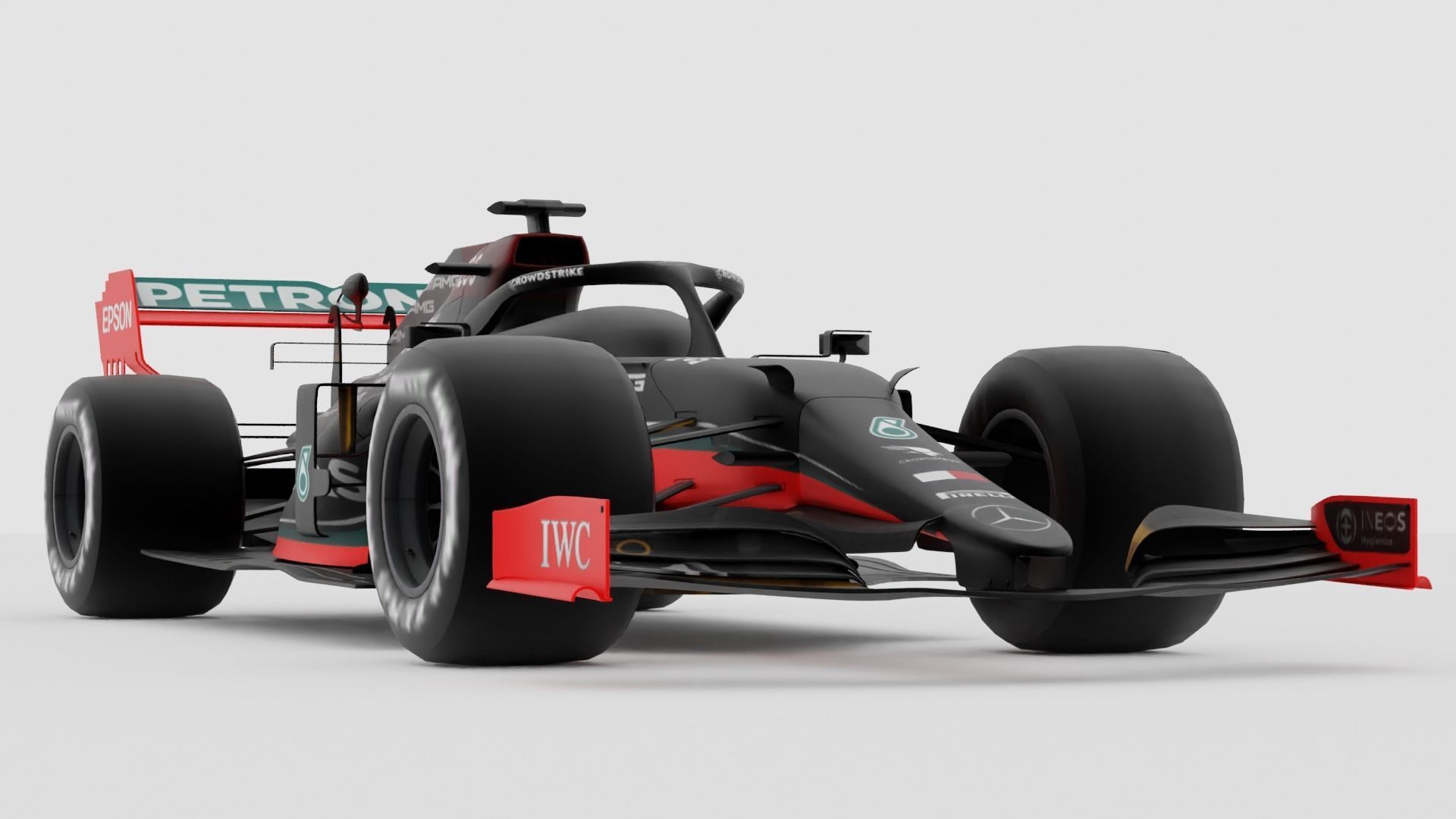 Blender Formula F1 model RIGGED Low-poly 3D model_2