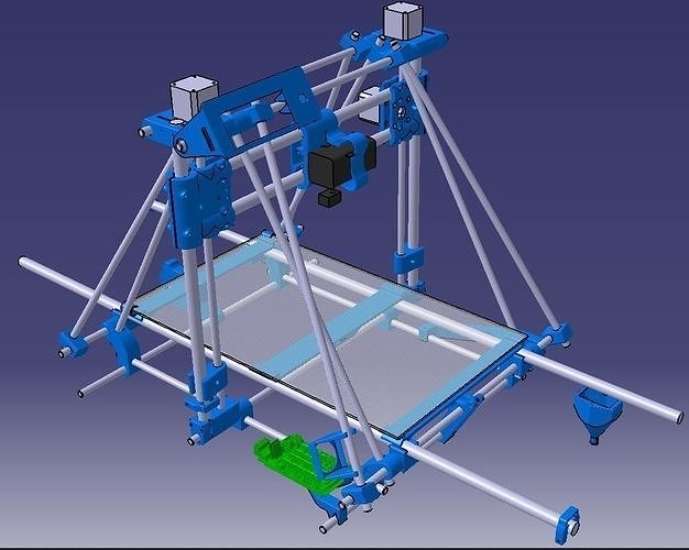 Prusa Mendel 500 x 300 3d Printer tested 3D print model