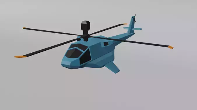Low polly helicopter