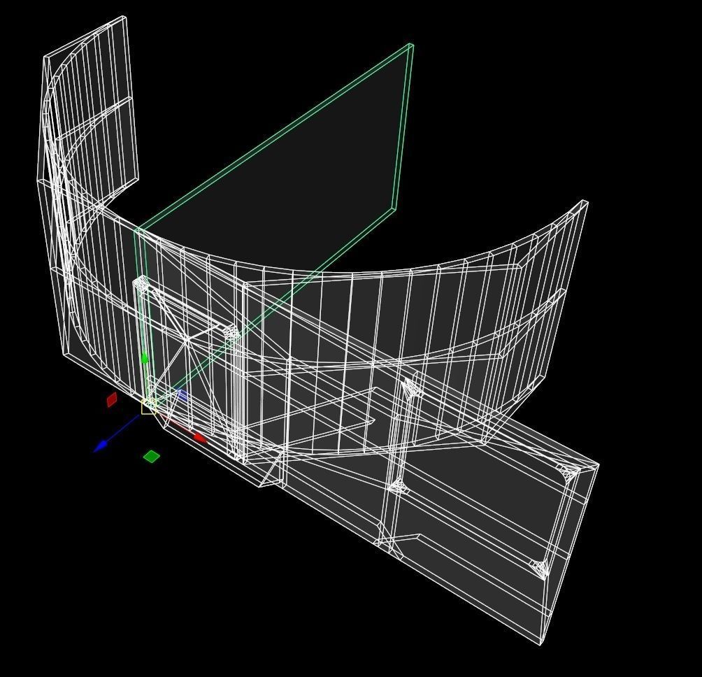 sci-fi walls - modular kit Low-poly 3D model_7