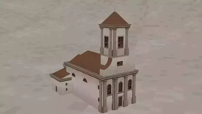 Abandoned Hungarian Church with PSX aesthetic graphics