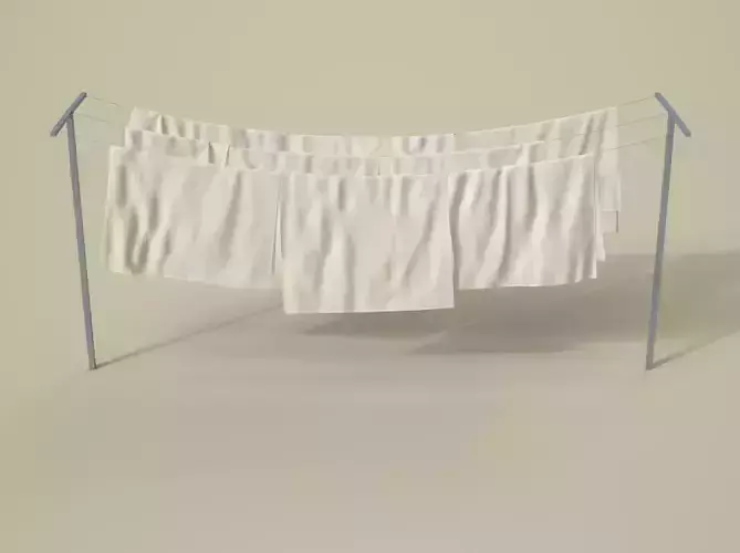 Laundry Sheets on the Rack