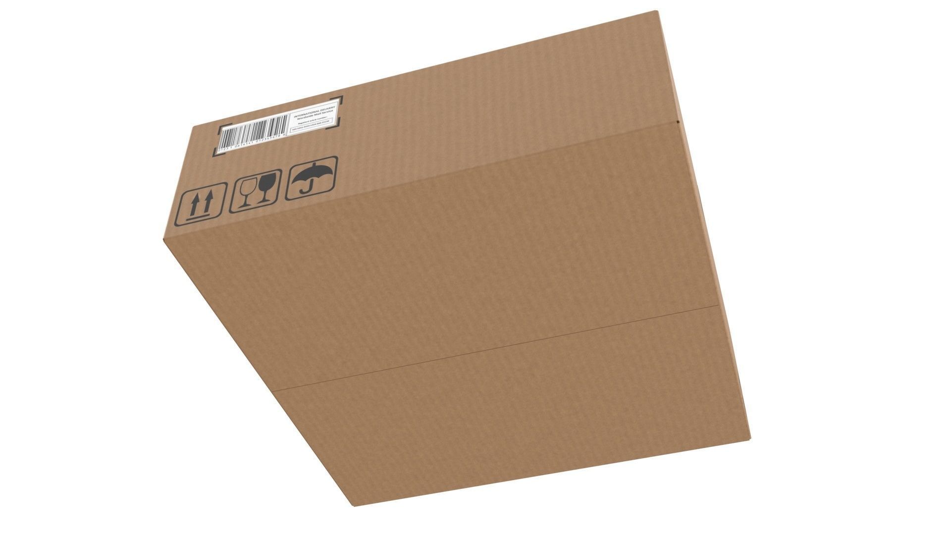 Cardboard box 15 3D model_7