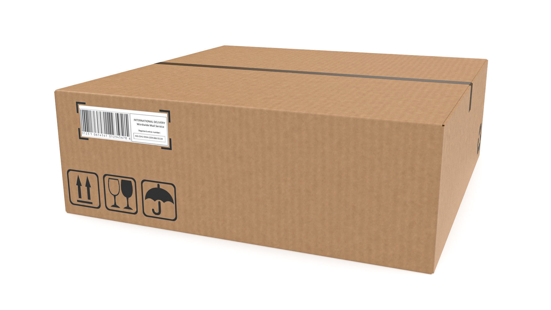 Cardboard box 15 3D model_5