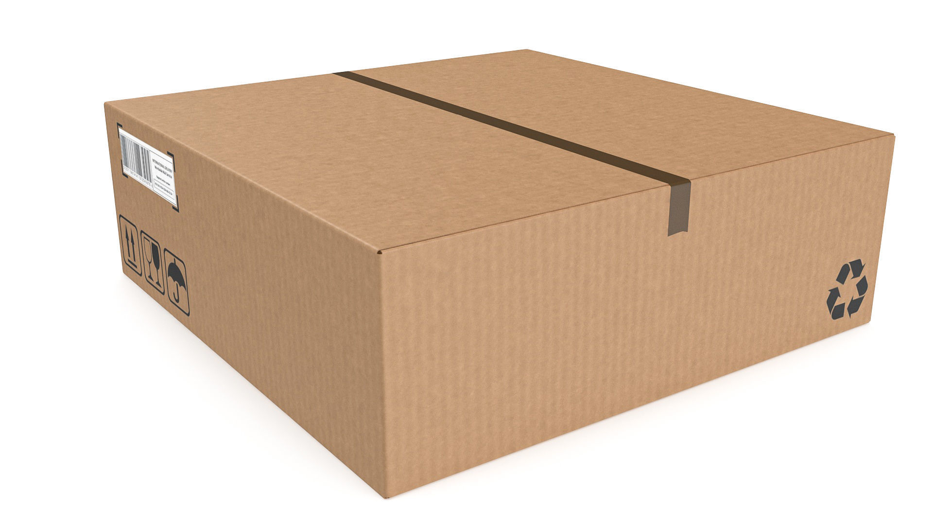 Cardboard box 15 3D model_4
