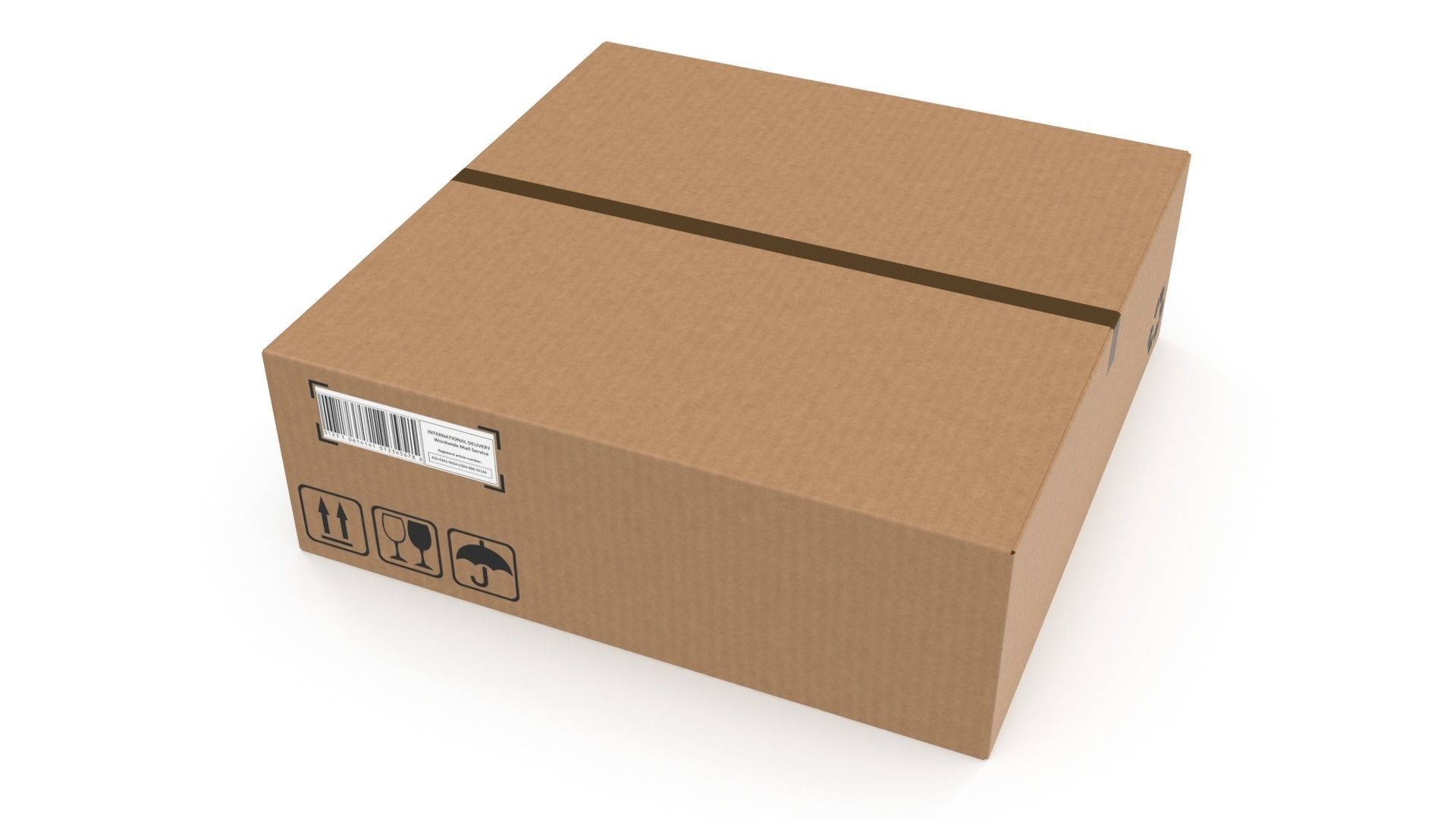 Cardboard box 15 3D model_6