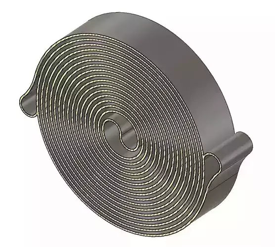 Heat exchanger spiral for water or air High efficiency 3D print model
