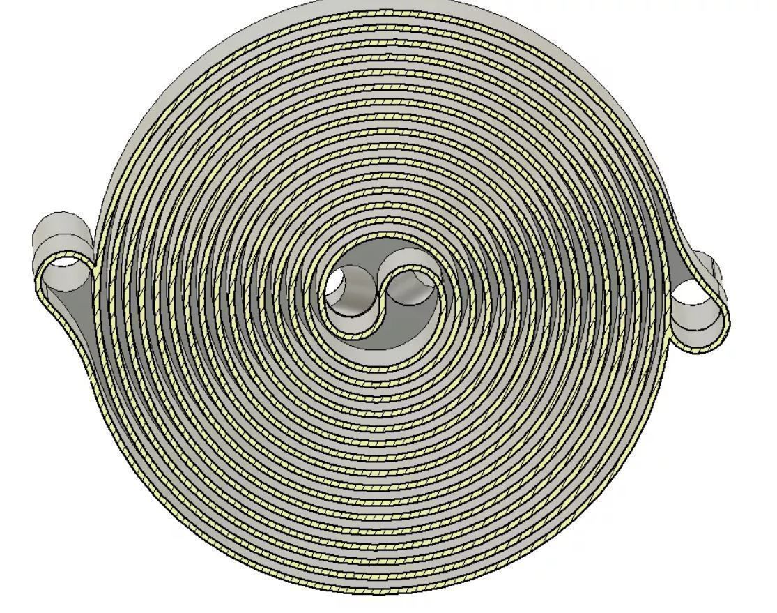 Heat exchanger spiral for water or air High efficiency 3D print model_2