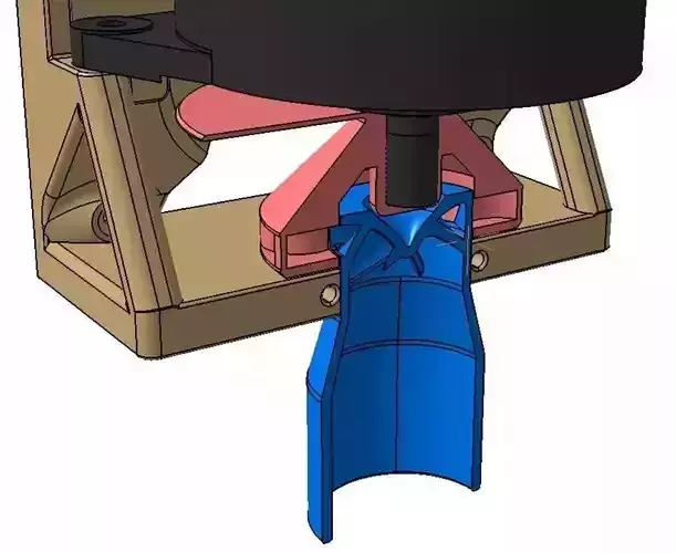 Water turbine with 12VDC Generator 230-1150 Watt 10-30 m head 3D print model
