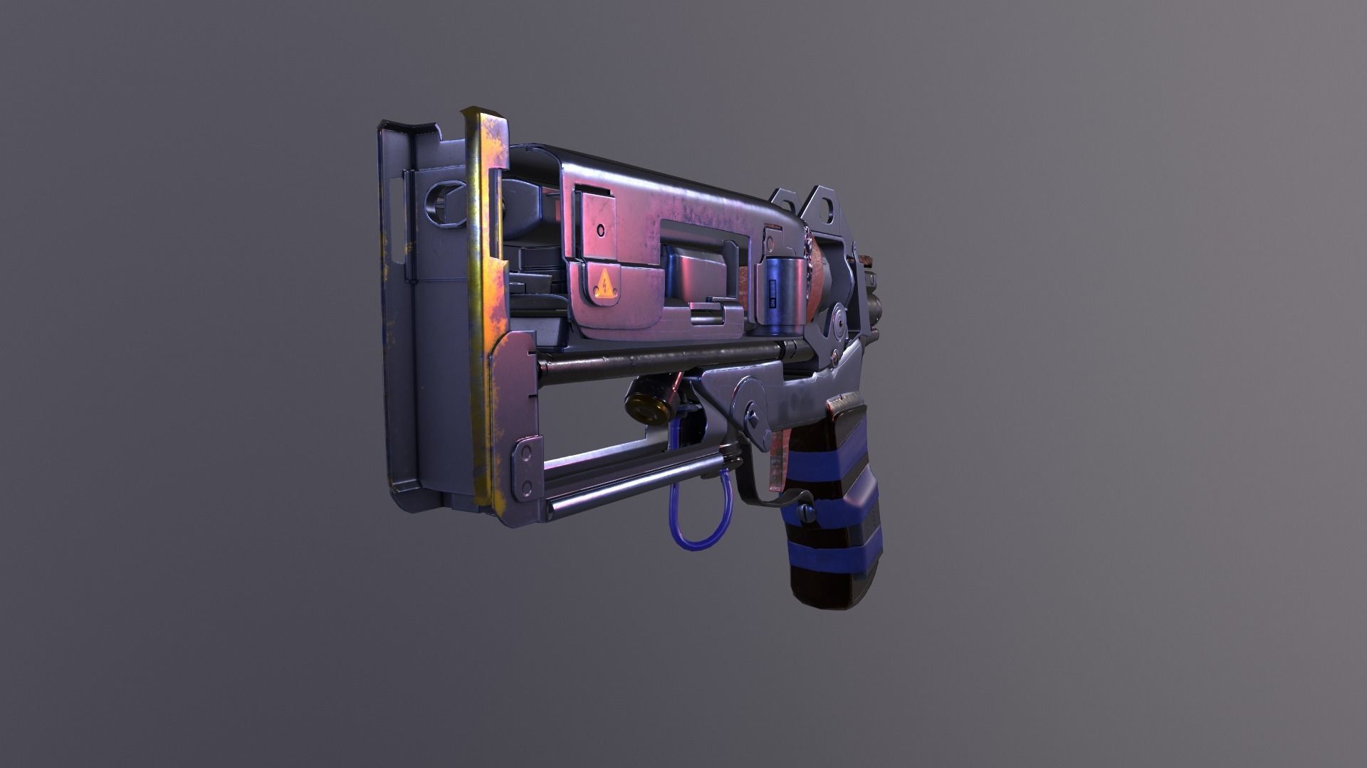 Scrap Pistol Low-poly 3D model_3