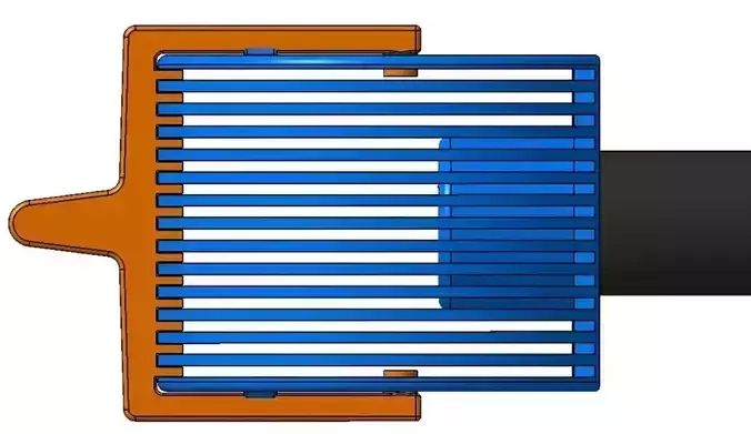 Inlet Grid for Water Turbine Pipe 3D print model