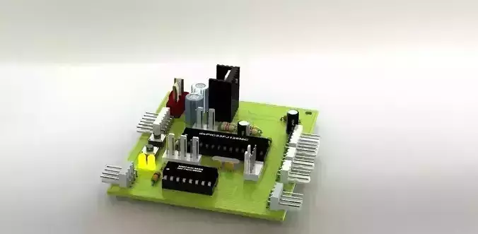 Motor Control Module Circuit Free 3D model