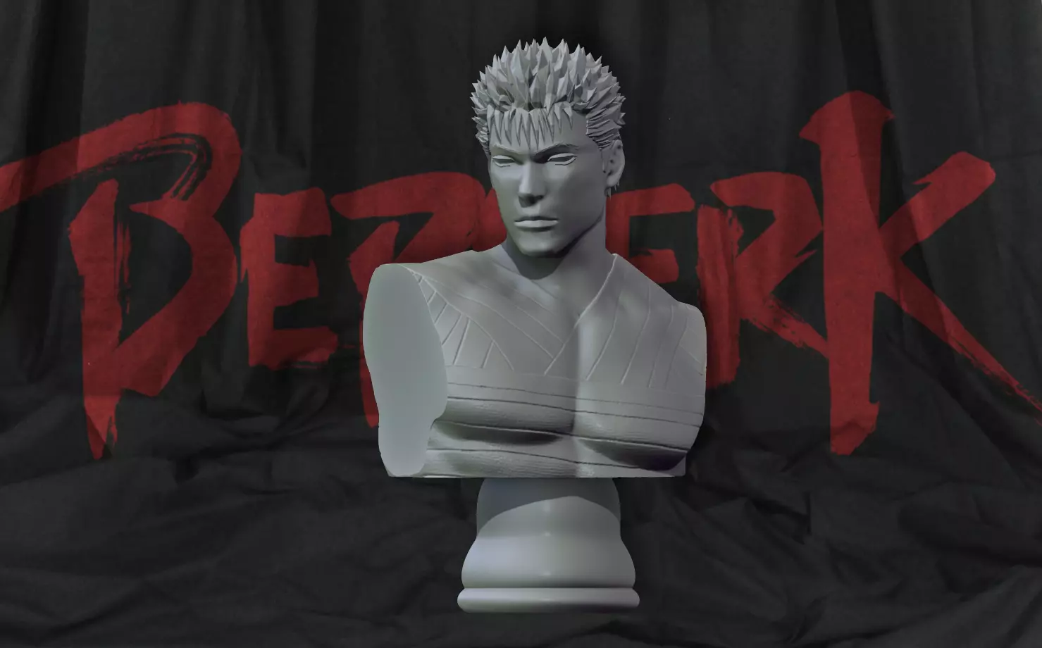 Guts Bust - Berserk - 3d Print Bust 3D print model