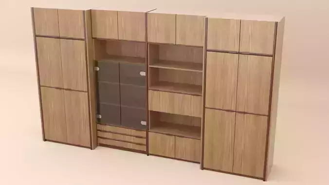 wooden cabinet set